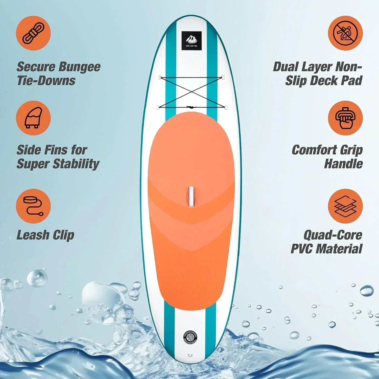ROC inflatable stand-up paddle board high-quality SUP paddle board accessories wourant