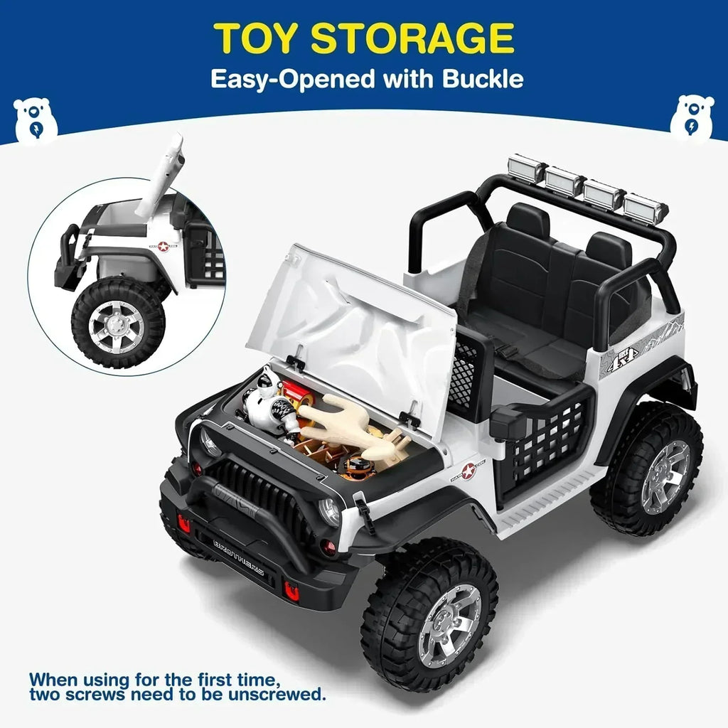 L8 Ride On Car 2 Seater 12V Kids Electric Car Remote Control 4-Wheel Suspension Bluetooth Speaker wourant