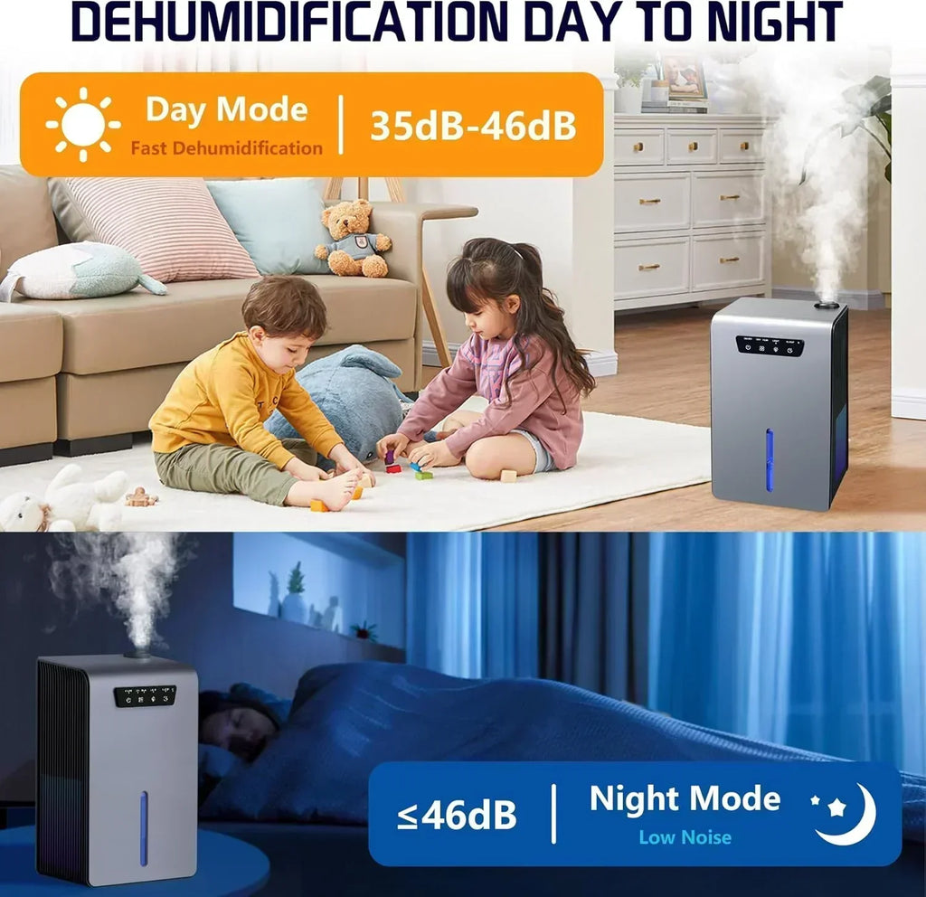 Dehumidifier 2 in 1 Humidifier Dehumidifier Combo 102 OZ Water Tank Dehumidifiers for Home Bedroom wourant