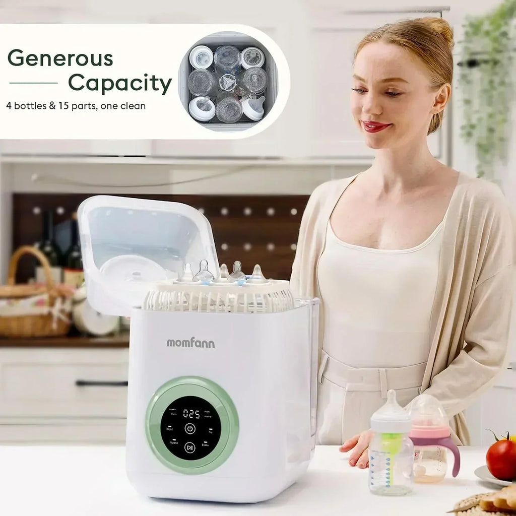 Baby Bottle Washer-19 Min Rapid Wash Sterilizer and Dryer All-in-One Cleaner Bottles Pump Parts wourant