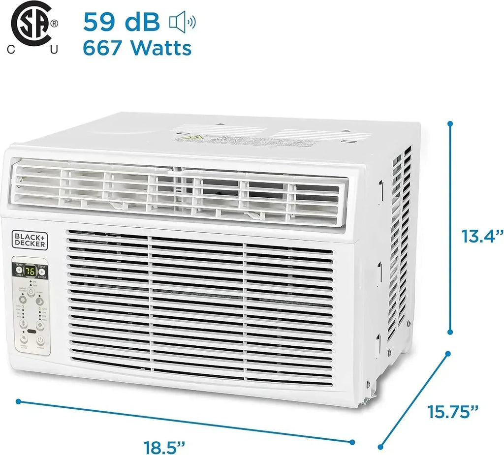 BLACK+DECKER Window Air Conditioner 5000 BTU Cools Up to 150 Square Feet AC Mechanical Controls wourant