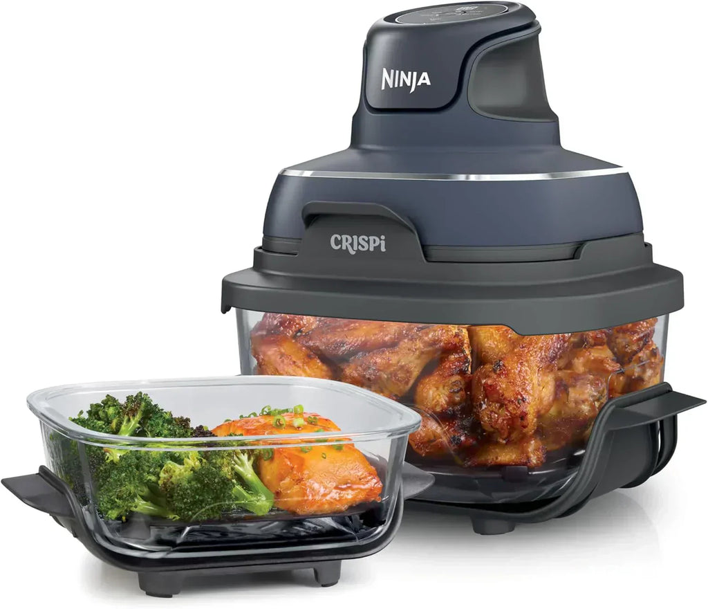 Ninja Crispi 4 in 1 Portable Glass Air Fryer Cooking System 4QT 6 Cup TempWare Glass Containers wourant