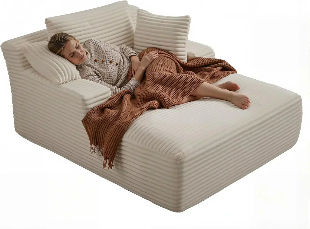 50-inch indoor recliner oversized corduroy upholstered boneless sofa bed deep sleeper sofa wourant