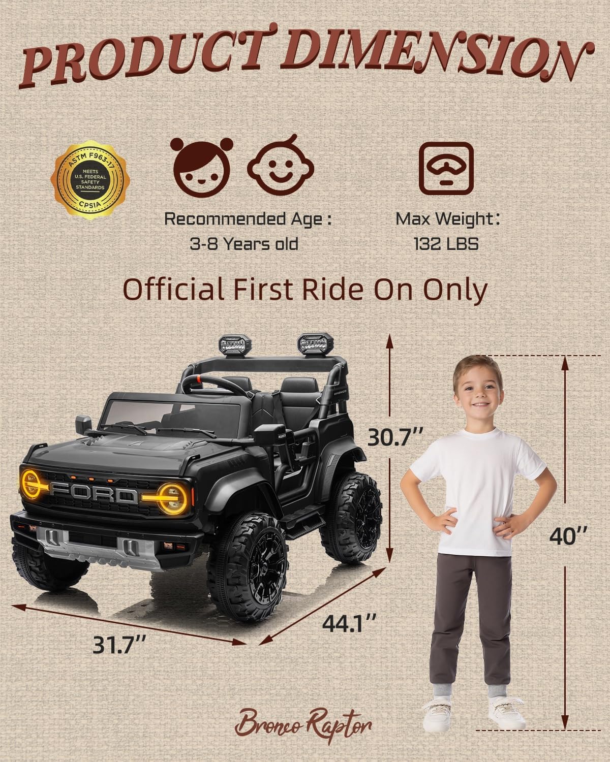 Kids Pink Ride-On Truck Battery Powered Electric Toy Car wourant