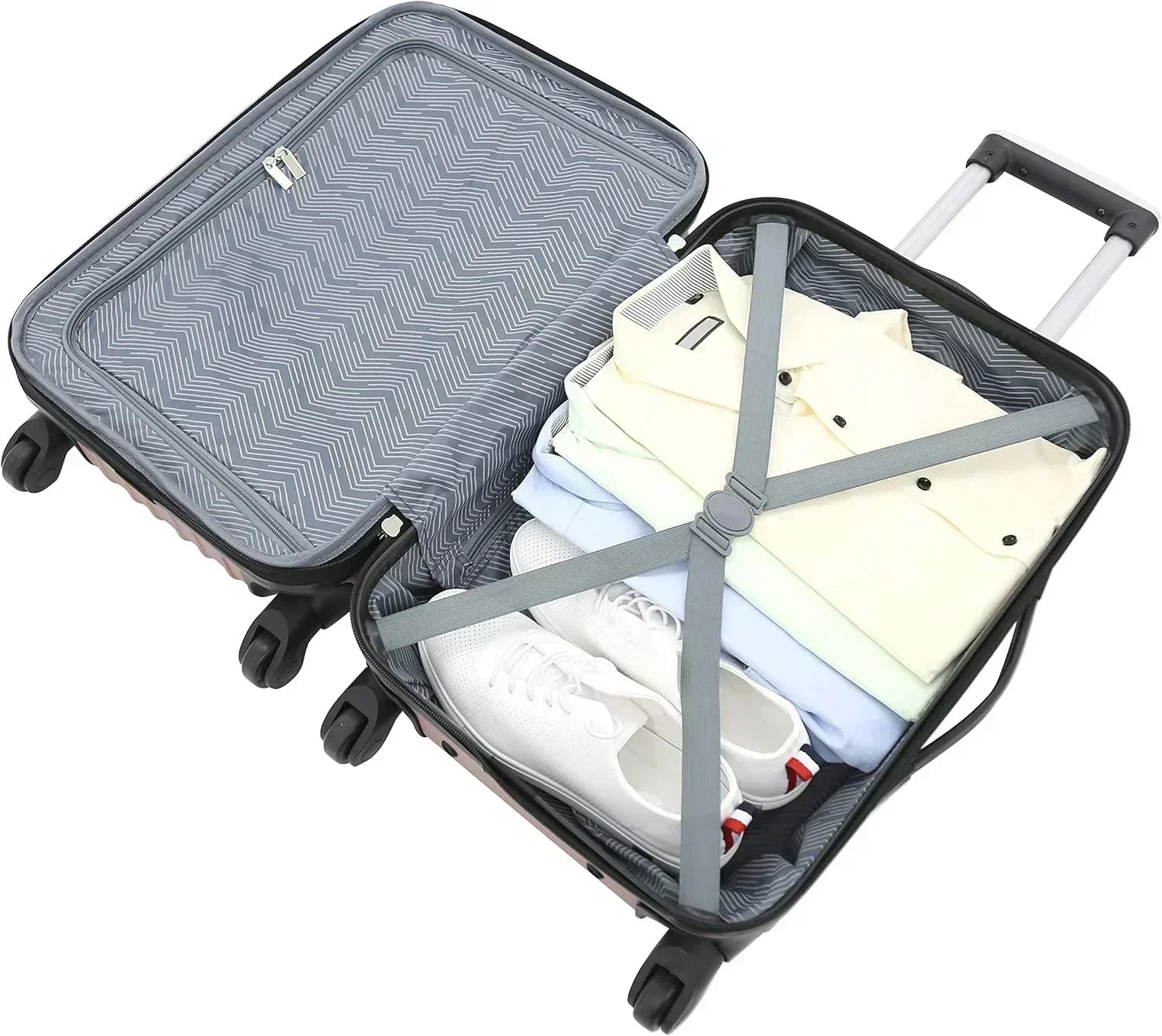 Hardside Travel Luggage Lilac Set of 4 wourant