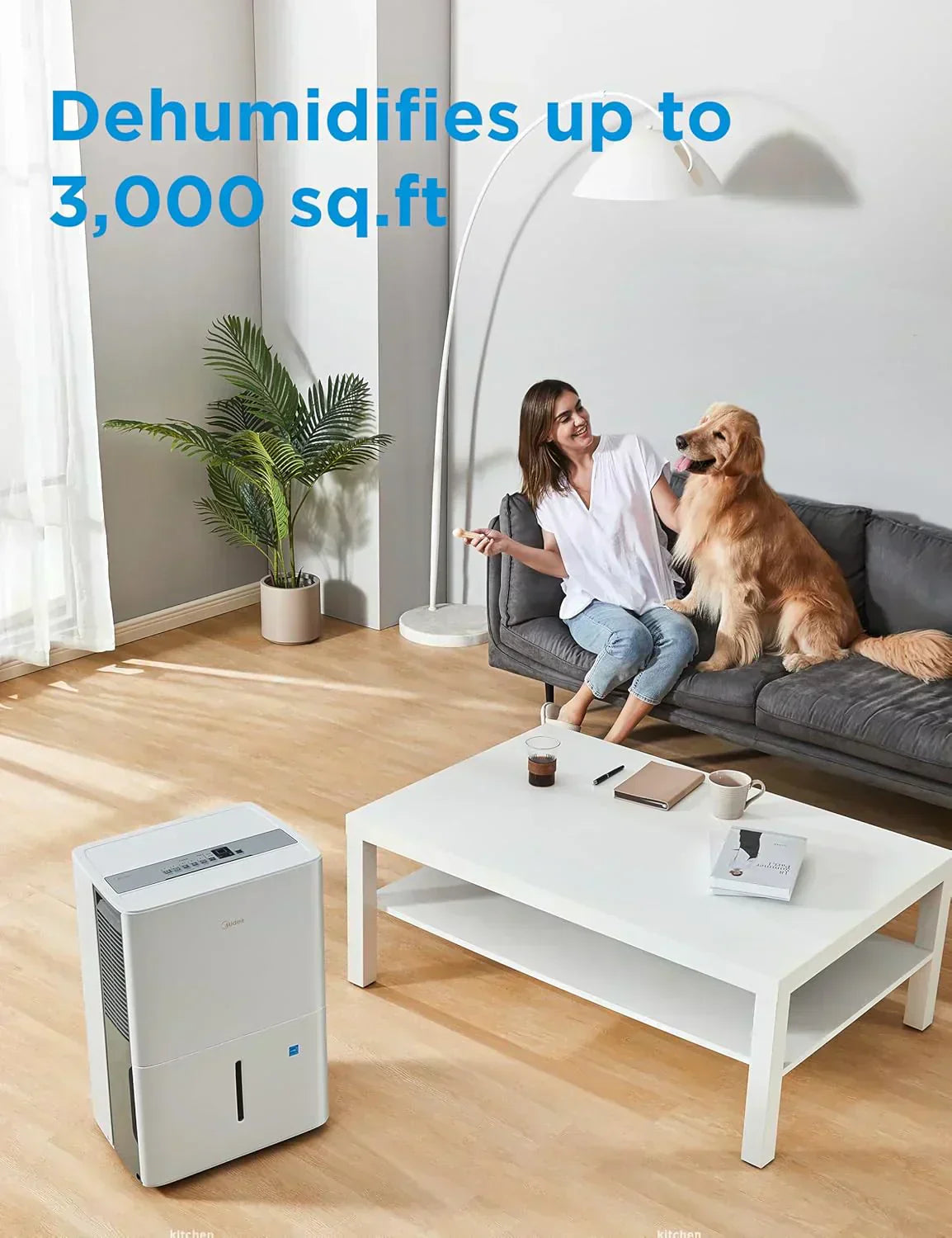 Midea 4,500 Sq. Ft. Dehumidifier Pump Included Energy Star Certified 50 Pint Ideal For Basements wourant