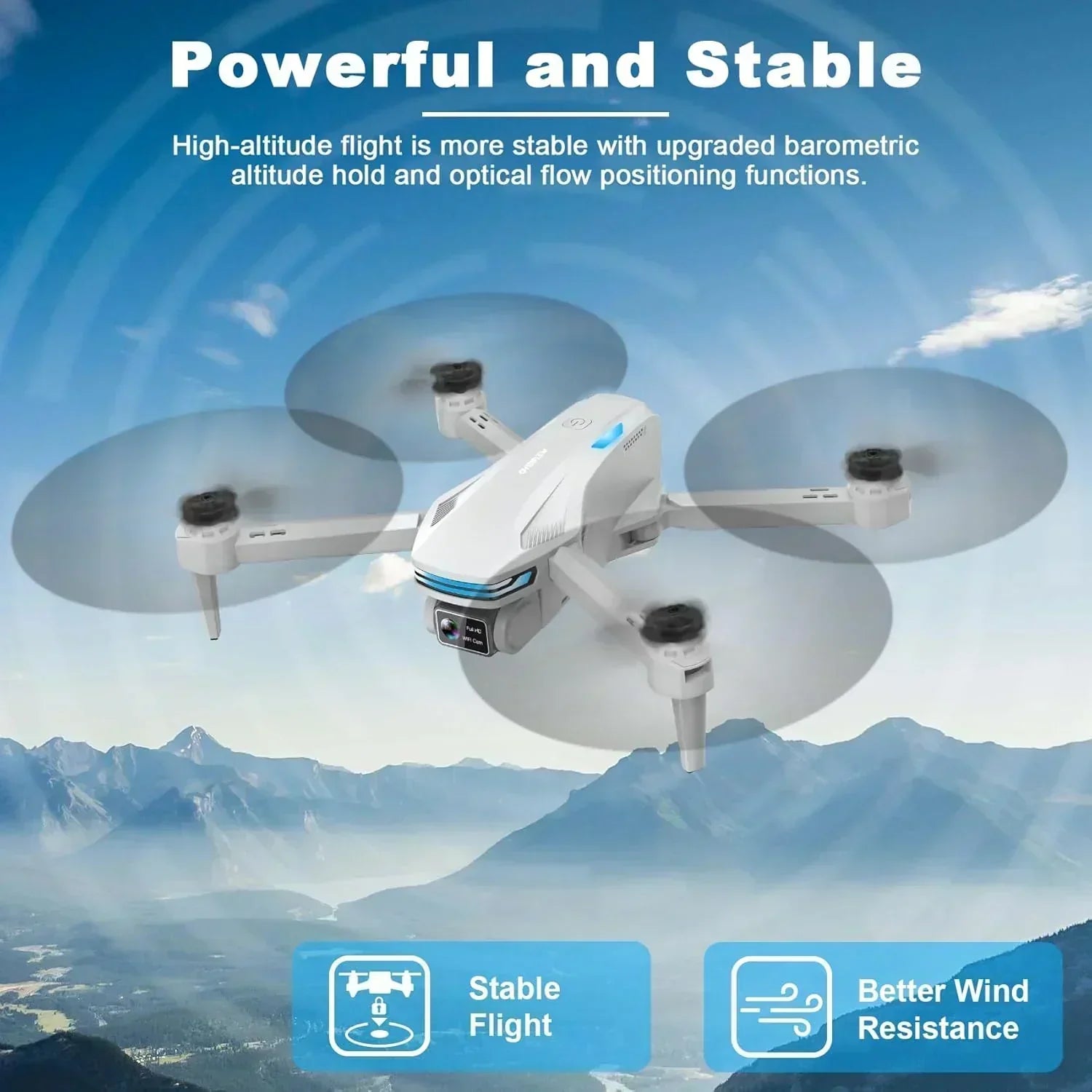 2K HD FPV Drone for Adults with Camera Altitude Hold Foldable and Portable wourant