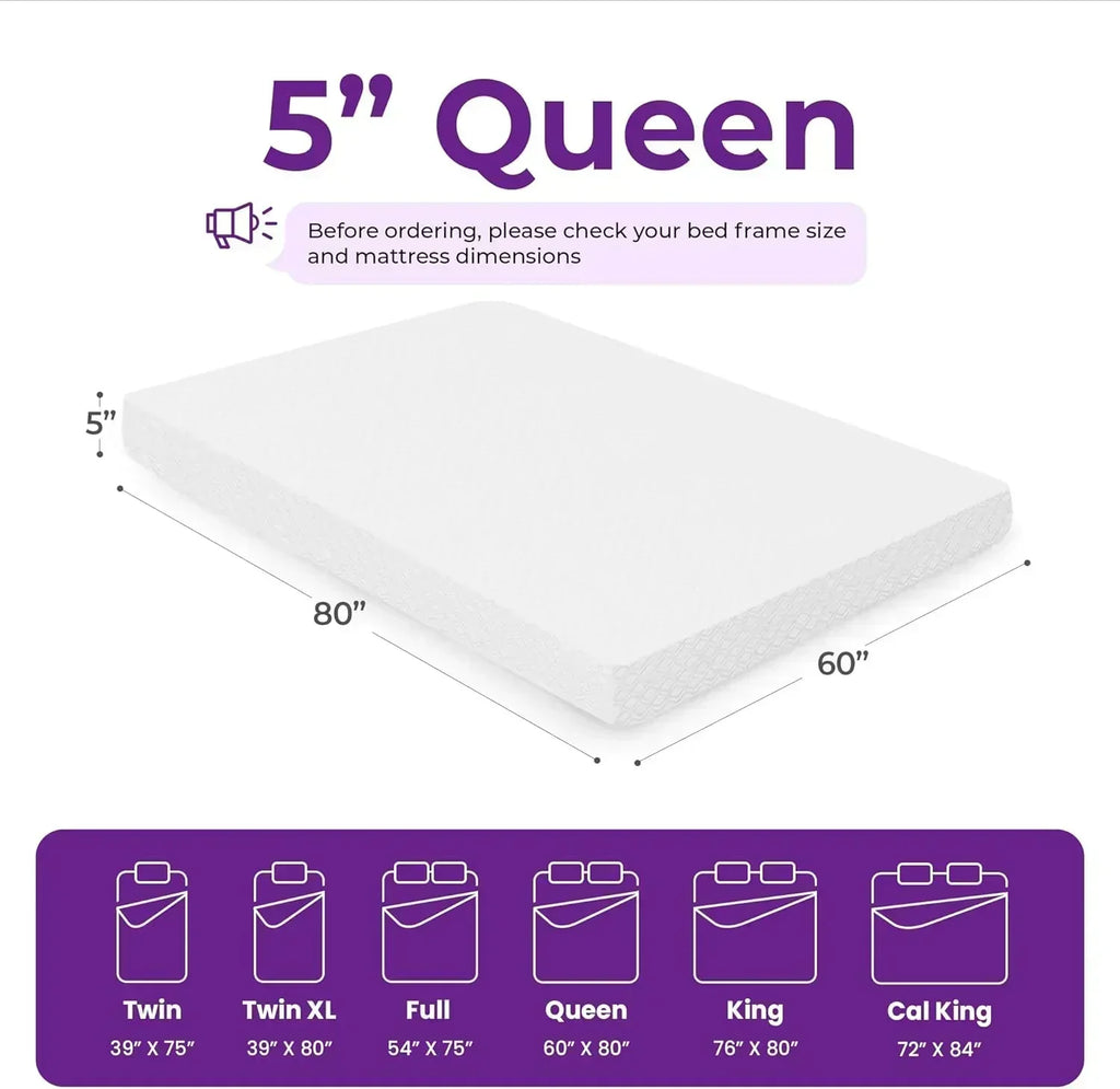 GAESTE 8-inch Fully Cooling Gel Memory Foam Mattress Mattress-in-a-Box wourant