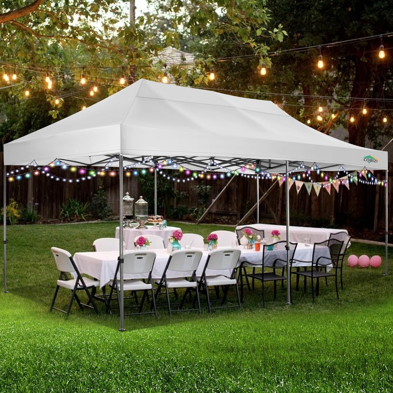 COBIZI 10x20 Heavy Duty Pop up Canopy Tent 6 sidewalls Commercial Canopy Wedding Party Tents wourant