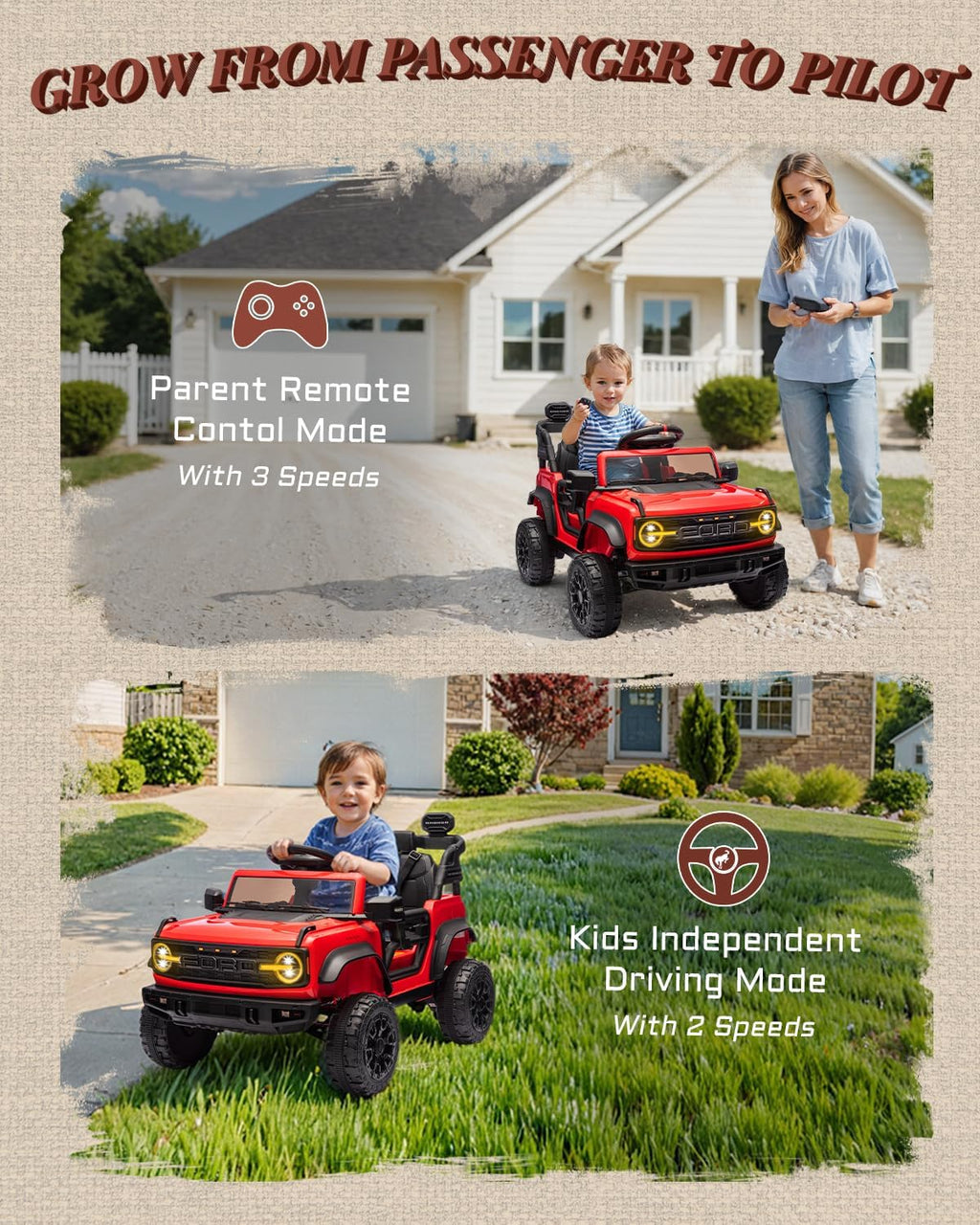 Kids Pink Ride-On Truck Battery Powered Electric Toy Car wourant