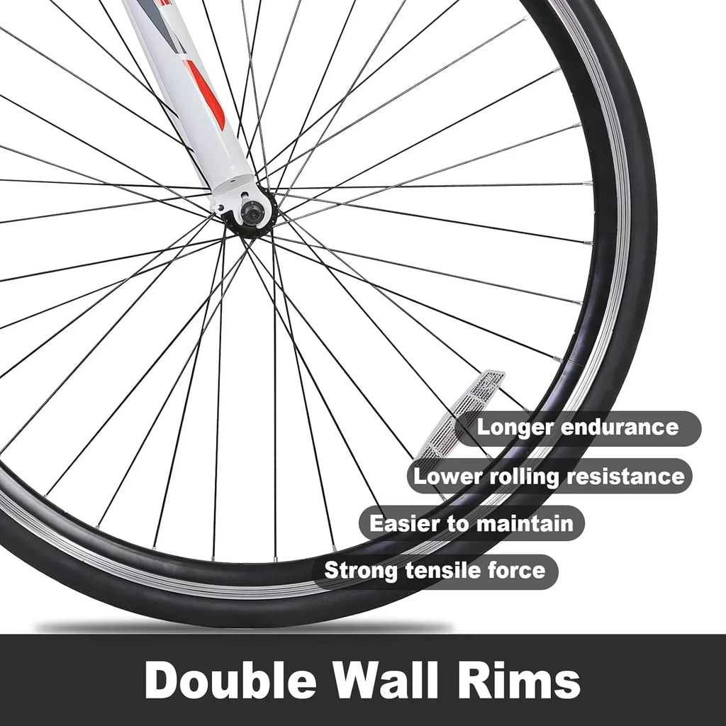 WEIZE Road Bike 700C Wheel City Commuter Bicycle Shimano 14 Speed Drop Bar Racing Adult Bike wourant