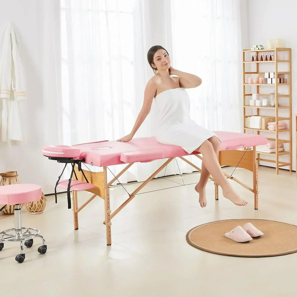 Yaheetech Massage Table Portable Lash Beds Spa Bed Massage Couch Foldable Spa Tables wourant