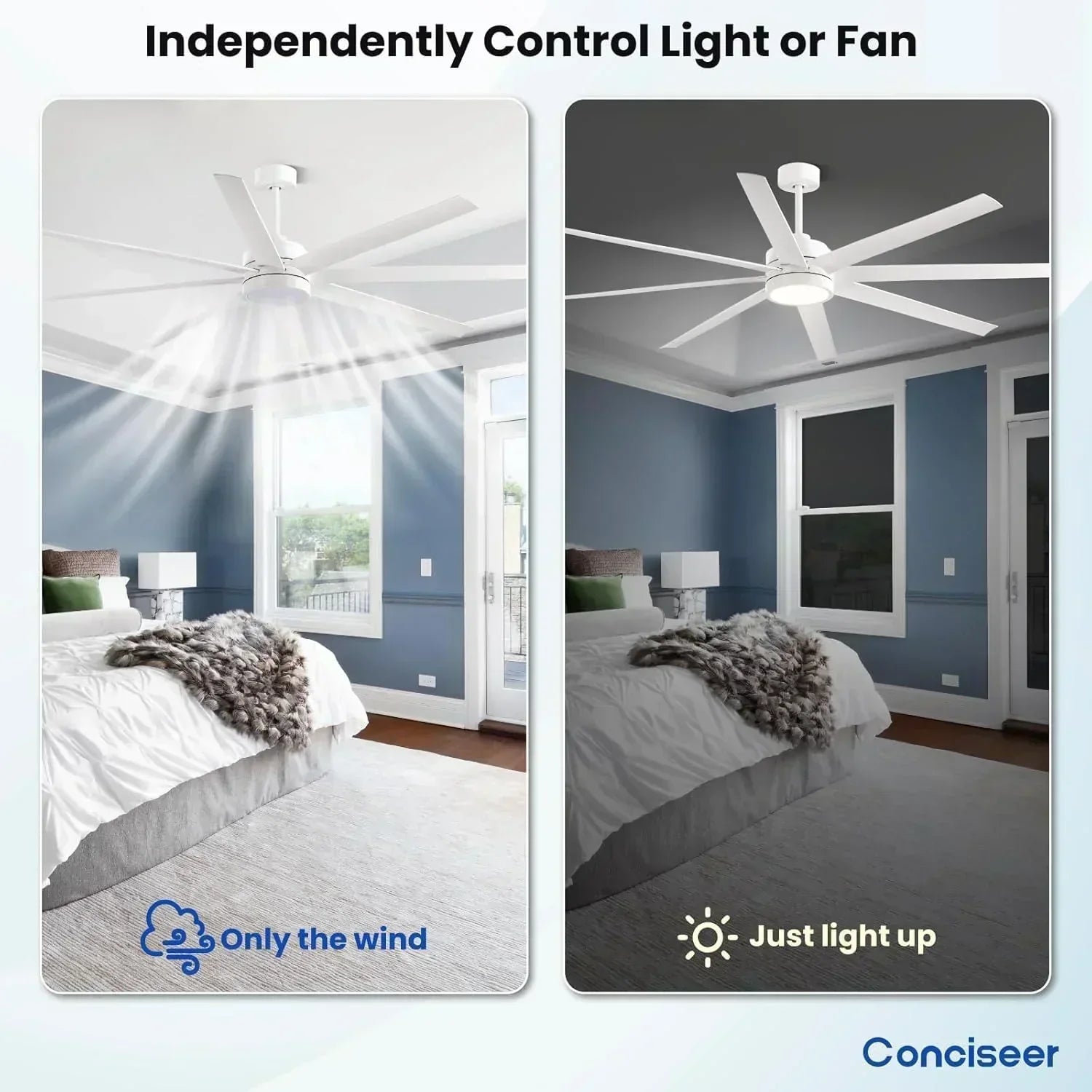 Modern ceiling fan 72 inch bedroom living room library cafe outdoor/industrial wourant