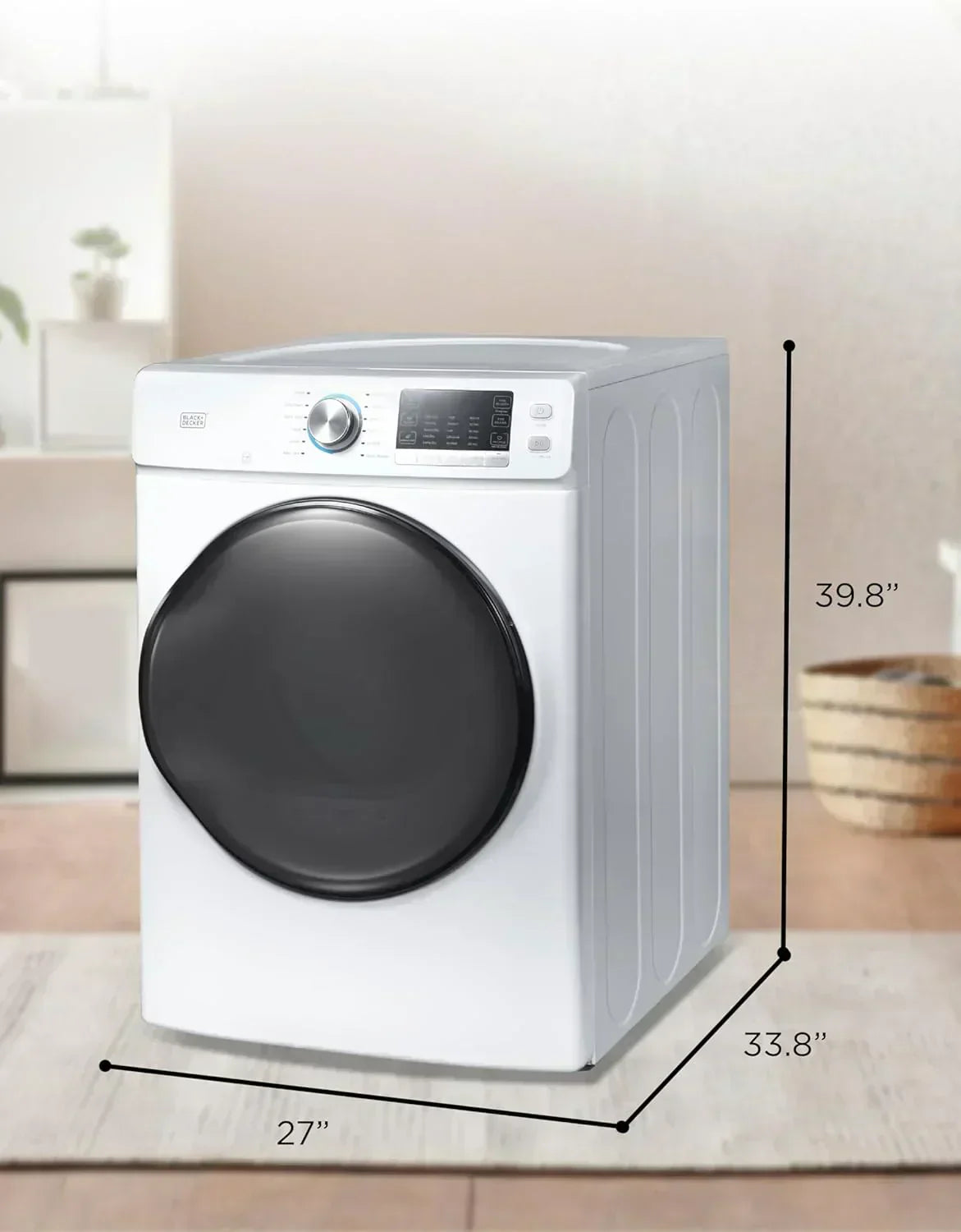 Compact Clothes Dryer 1.5 Cu. Ft. 850W Electric Dryer 120V Vented Dryer Stainless Steel Drum wourant