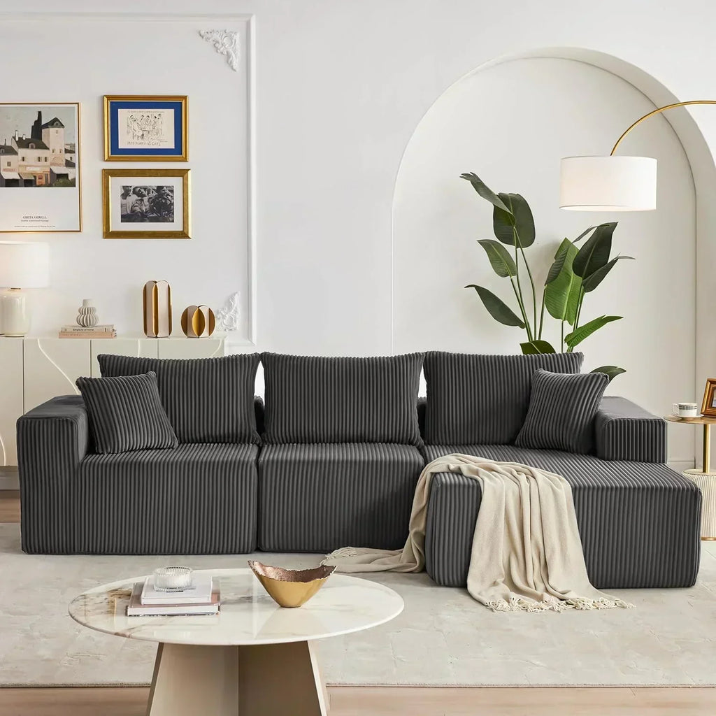 108-inch modular sofa cloud modular sofa with deep seat and reclining chair upholstered sofa wourant