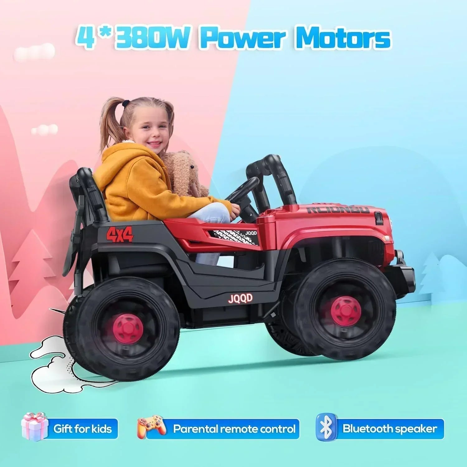 SEALIGHT 12V Children's Driving Truck Model 380 Watt Motor Emergency Braking Function wourant