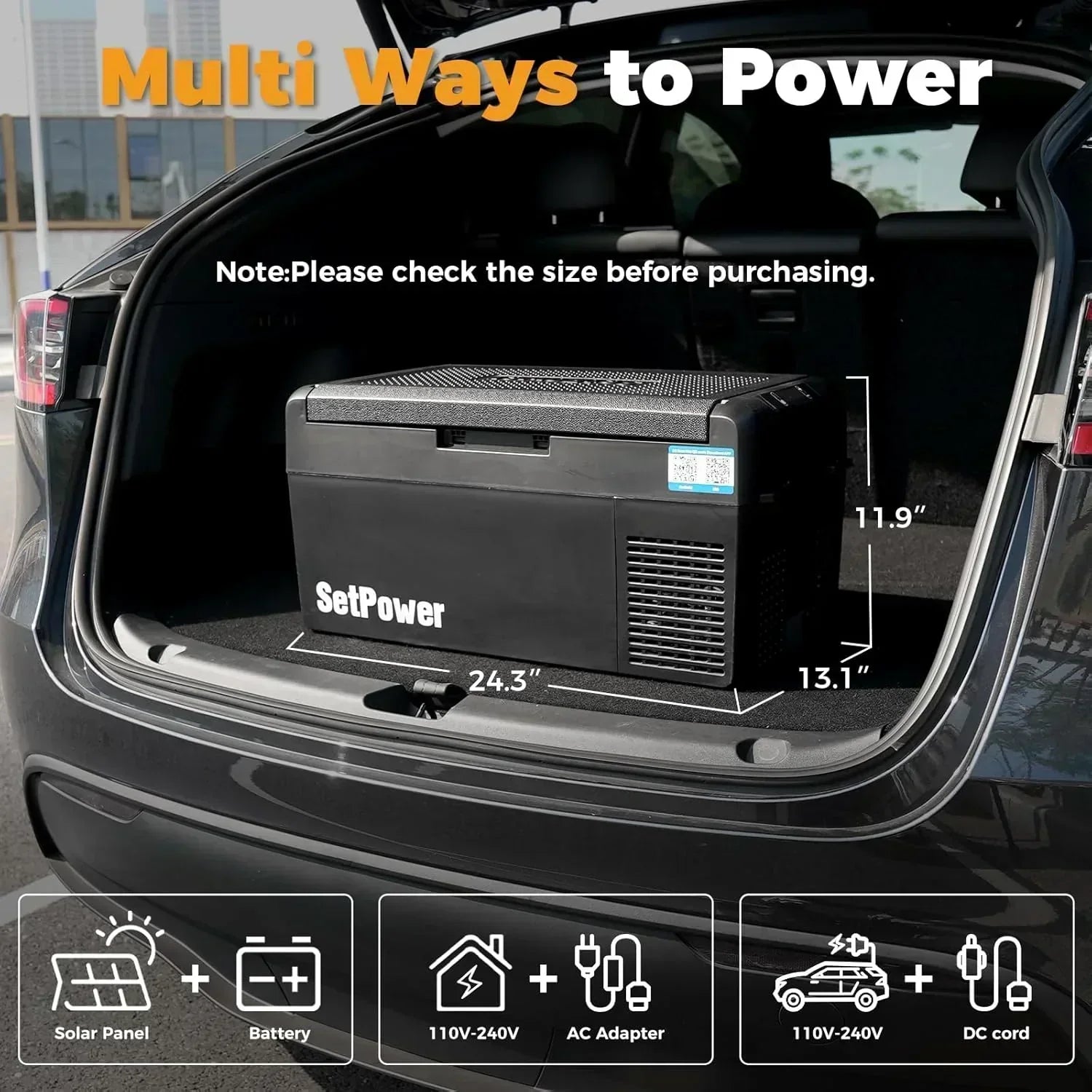 12V Refrigerator 21 Quart Portable Freezer 50 Hours Keep Cool Electric Cooler Car Refrigerator wourant