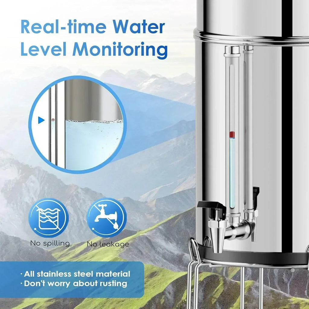 Purewell three-stage 0.01μm ultrafiltration gravity water filtration system 304 wourant