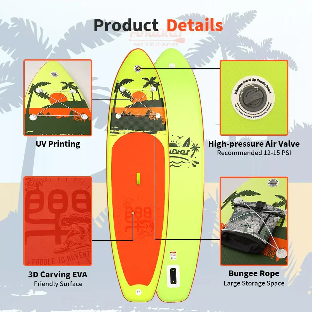 FunWater Stand Up Paddle Board Ultralight Inflatable Paddle Board with SUP Accessories wourant