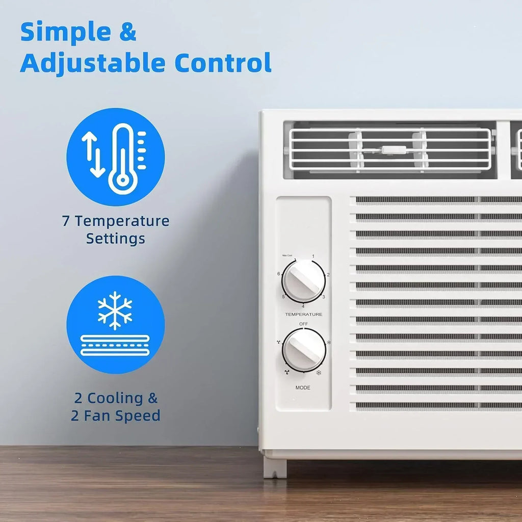 Antarctic Star 12,000 BTU U-Shaped Window Air Conditioner Unit Cools up to 550 Sq.Ft. with 6 Modes wourant