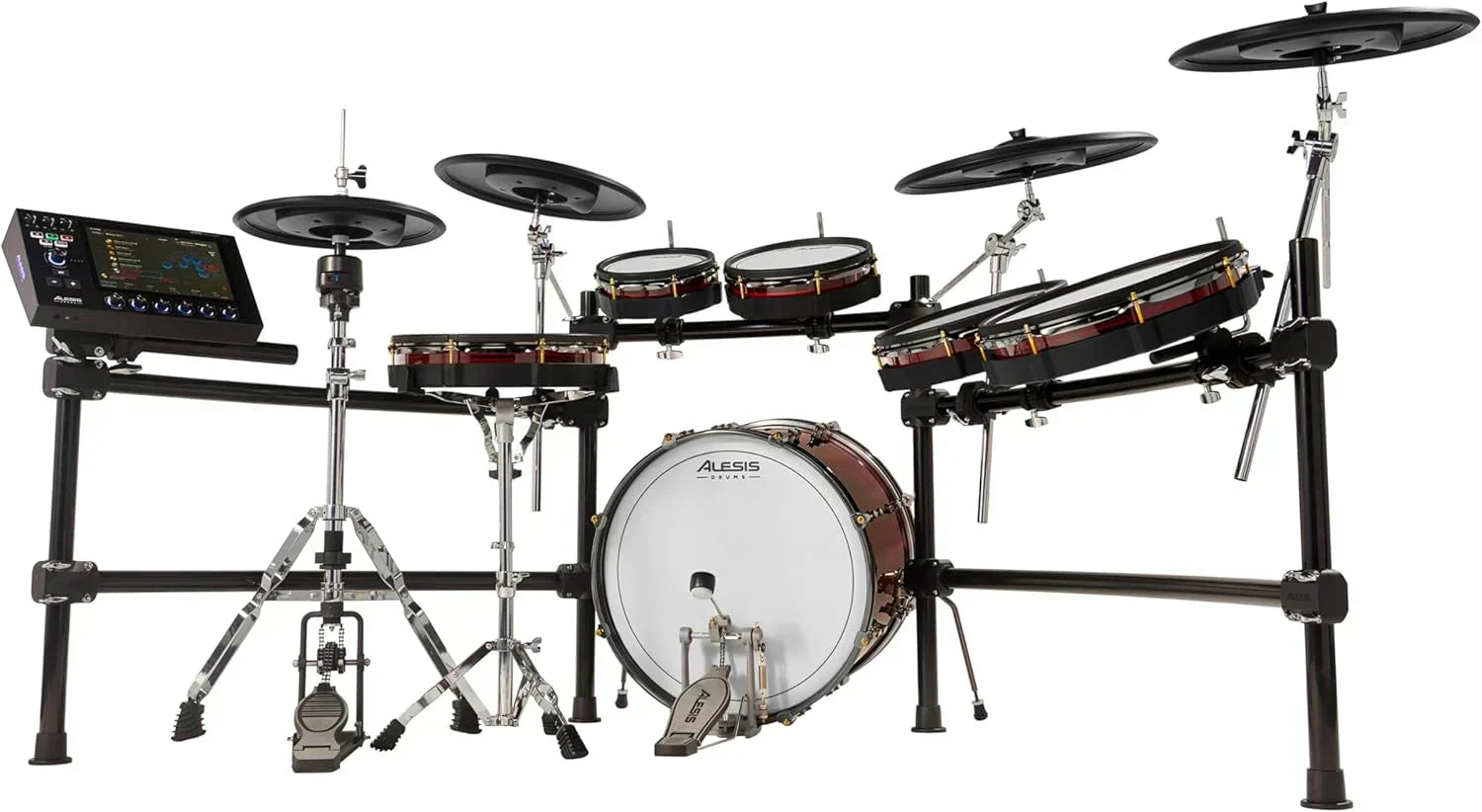 Alison Strata Prime Electronic Drum Set with Touch Screen Dual Area Grid Head wourant