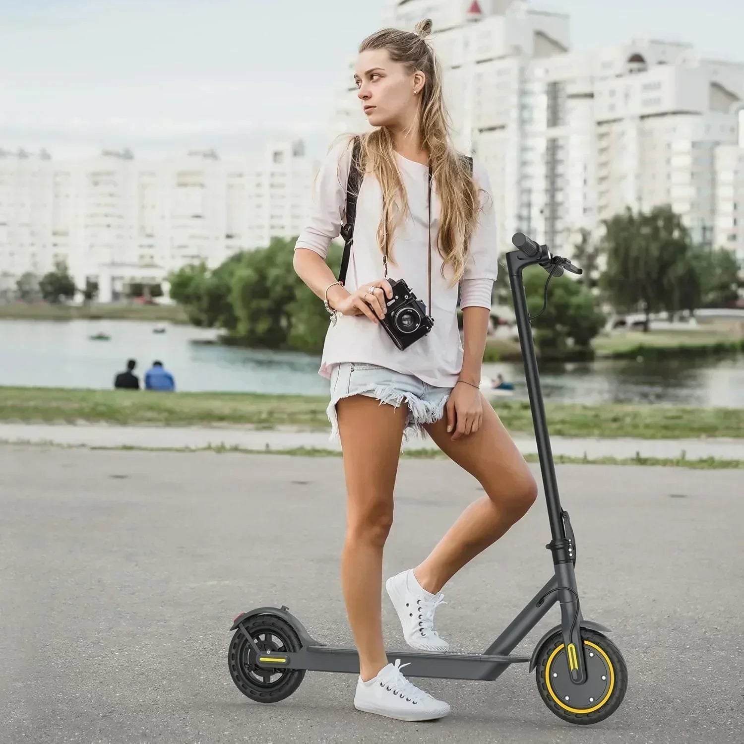 Electric Scooter 350W/500W Motor Top Speed 19/22 mph Max 16/23/28Miles Ranges Foldable E Scooter wourant