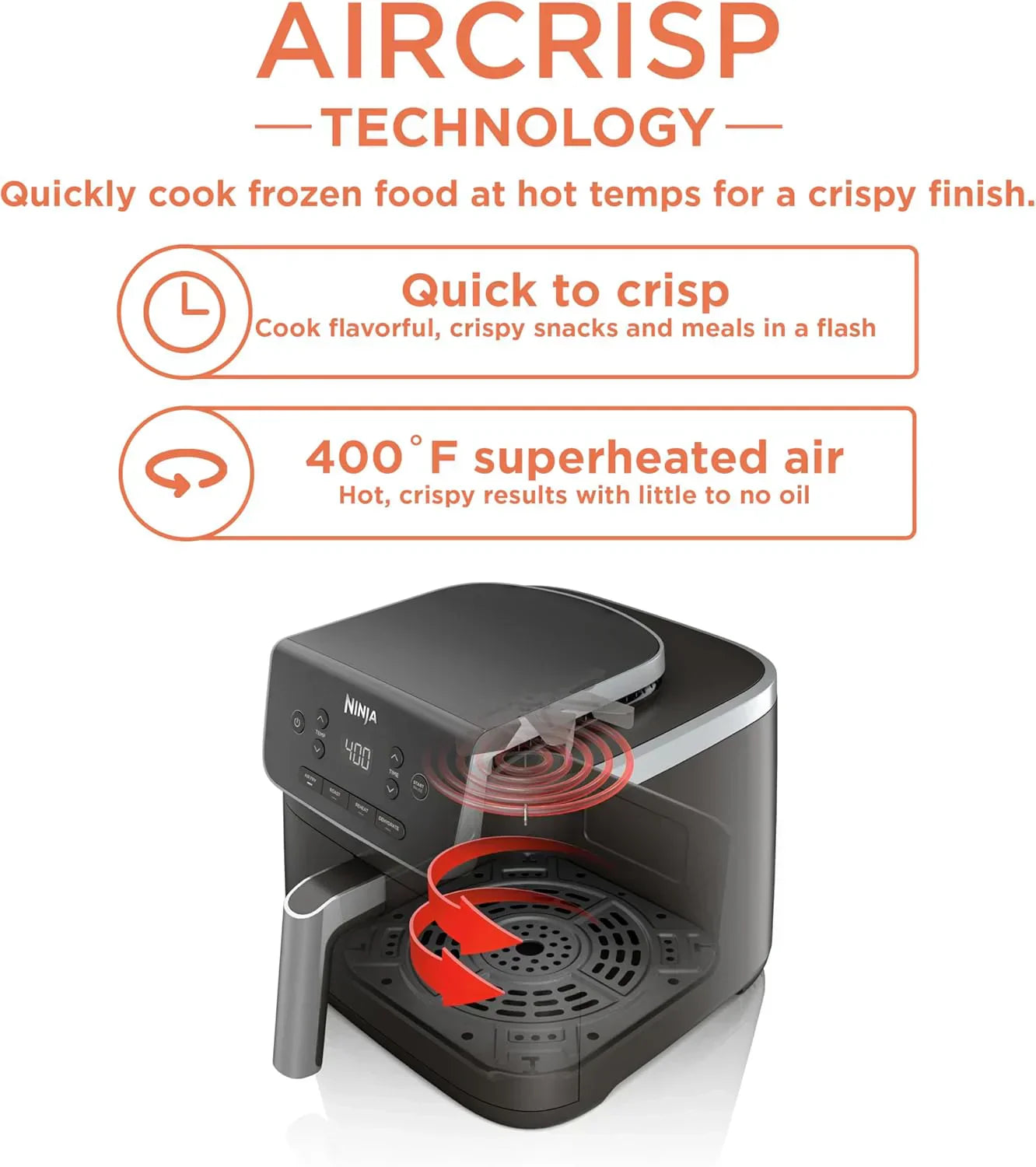 Ninja Air Fryer Pro 5-quart 4-in-1 air fryer that air fries bakes reheats and dehydrates wourant