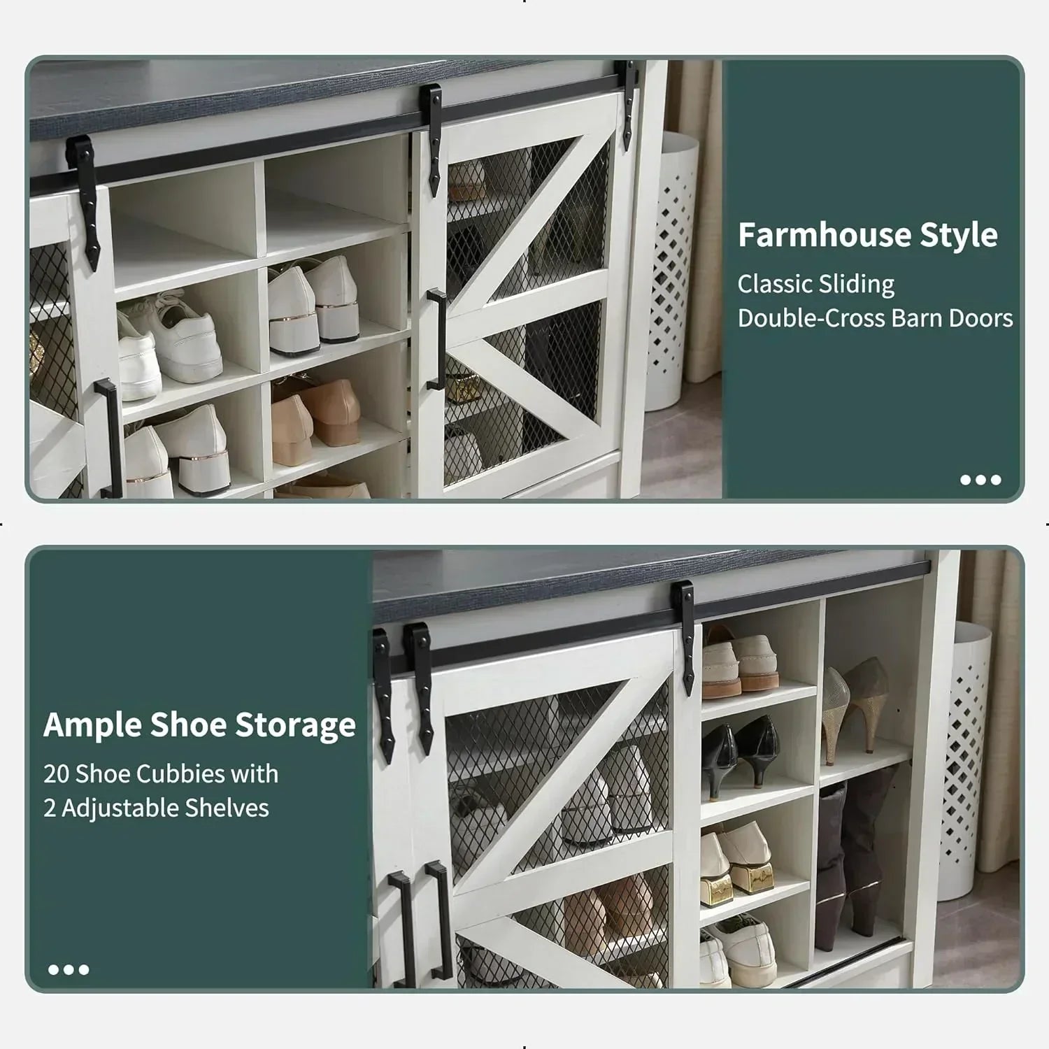 JXQTLINGMU 59-inch Farmhouse Foyer Tree Shoe Storage Entryway Bench Foyer Coat Rack Cabinet wourant