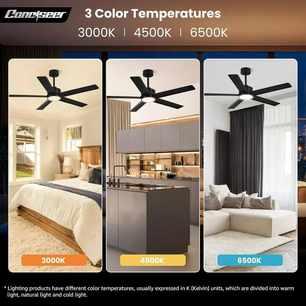 Modern ceiling fan 72 inch bedroom living room library cafe outdoor/industrial wourant