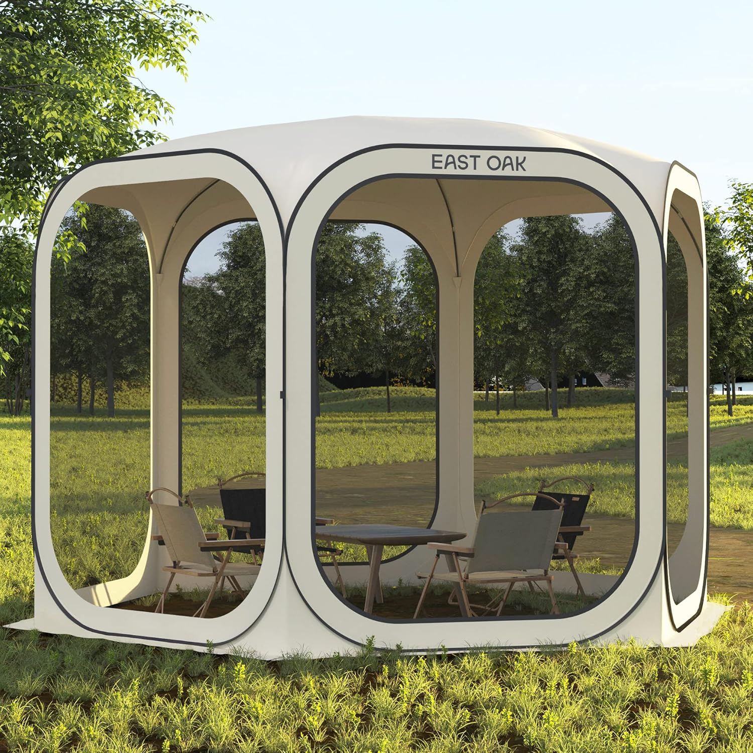 EAST OAK Screen House Tent Pop-Up Portable Screen Room Canopy Instant Screen Tent 10 x 10 FT wourant