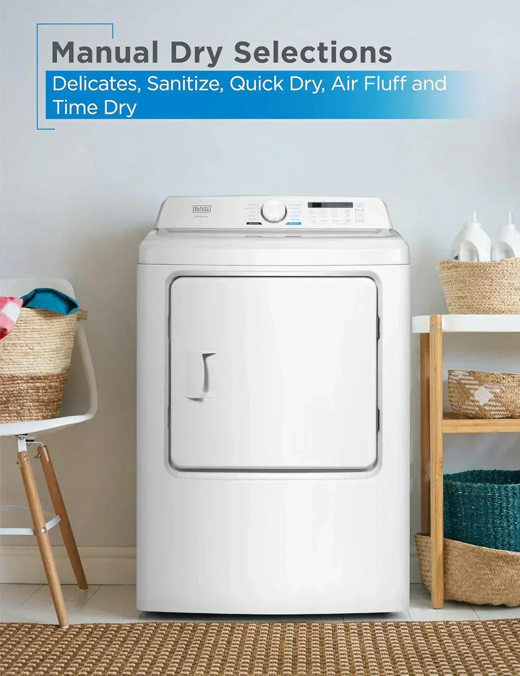 Compact Clothes Dryer 1.5 Cu. Ft. 850W Electric Dryer 120V Vented Dryer Stainless Steel Drum wourant