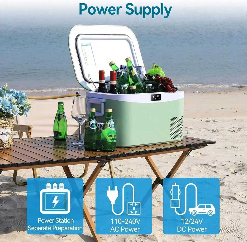 Car Fridge Portable 12 Volt Refrigerator 23 Quart (22 Liter) Freezer Compressor Cooler 12V/24V wourant