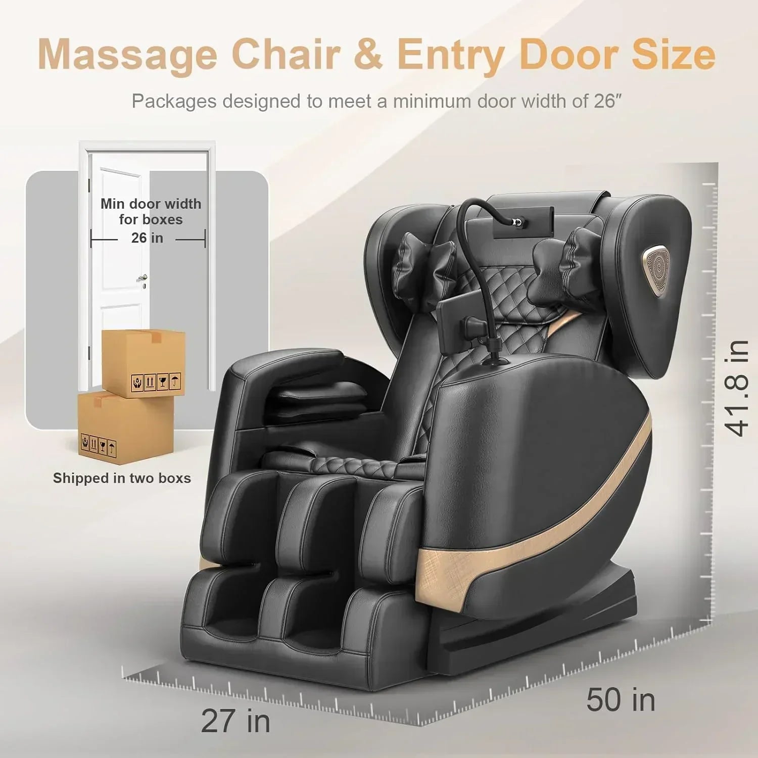 2025 Massage Chair Full Body Zero Gravity Massage Chair with 10 Fix Rollers Heating wourant