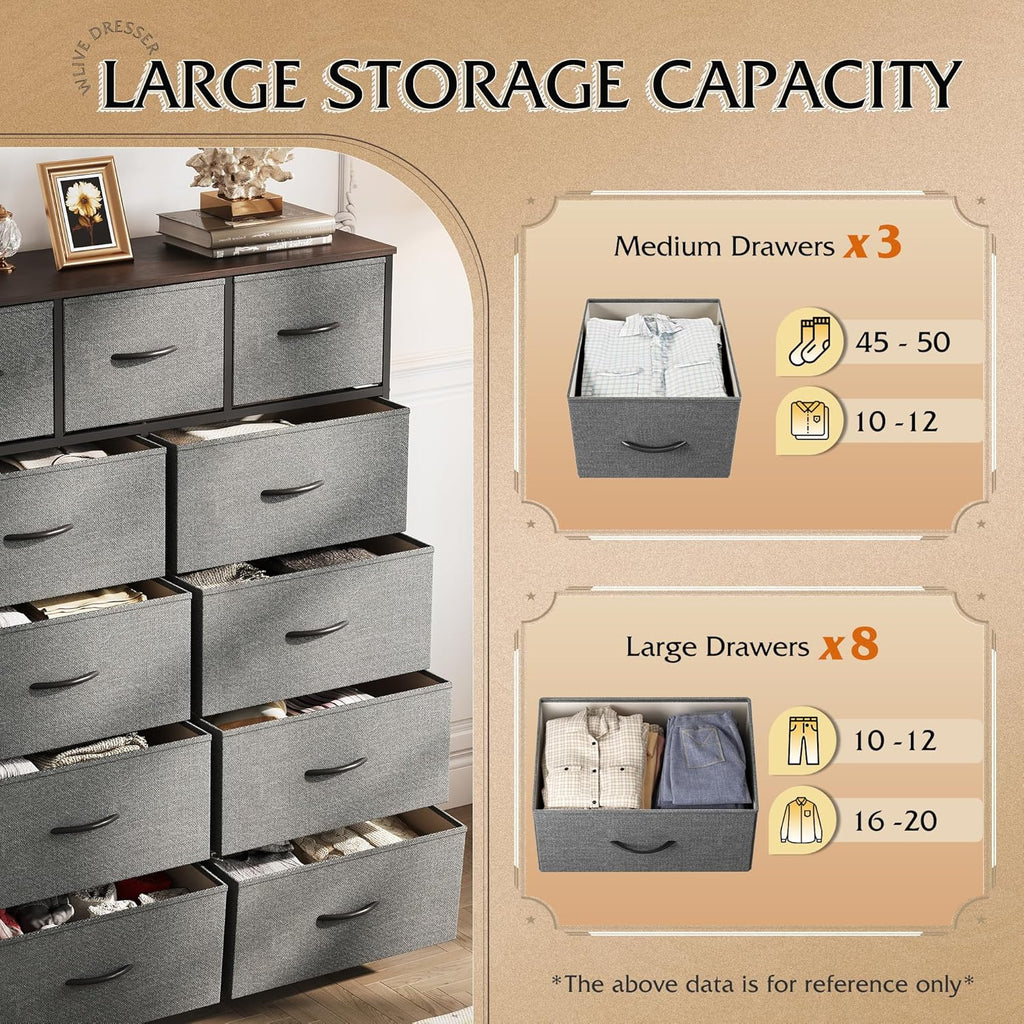 Storage Organizer Unit 11 Fabric Bins Storage Drawers Organizer Steel Frame Tall Storage Tower wourant