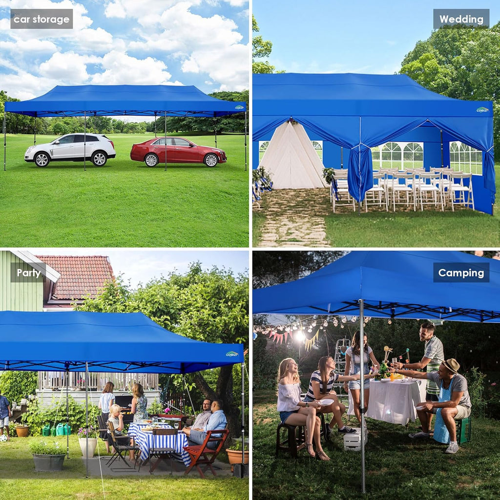 COBIZI 10x20 Heavy Duty Pop up Canopy Tent 6 sidewalls Commercial Canopy Wedding Party Tents wourant