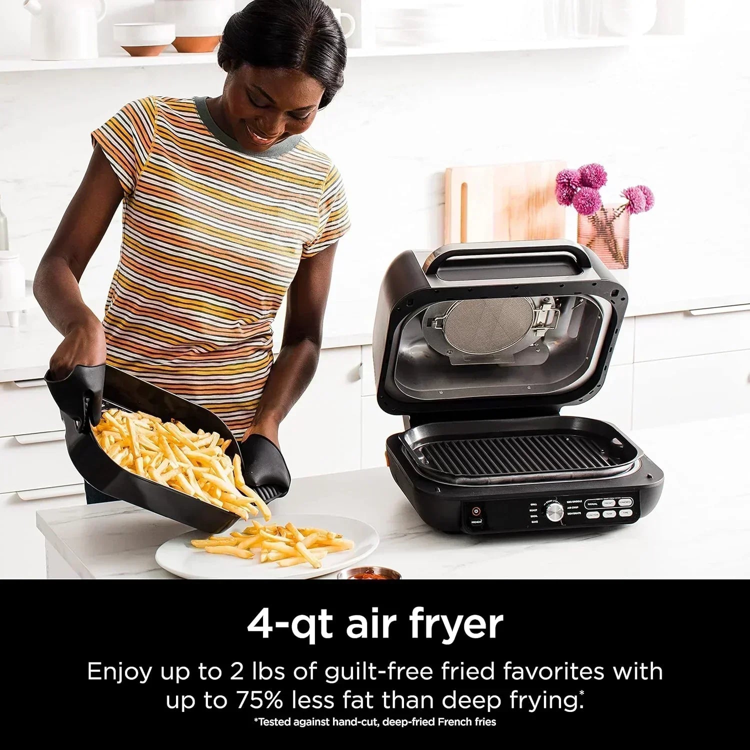 Ninja Foodi Smart XL 6-in-1 Indoor Grill with Air Fry Bake Roast Broil and Dehydrate wourant