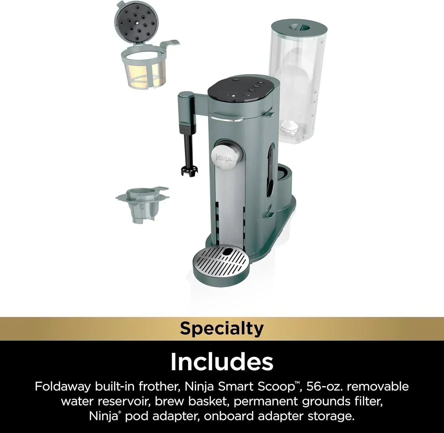 Ninja Coffee Maker Single Cup Brews with pods and grounds K-Cup compatible 4 brewing methods wourant