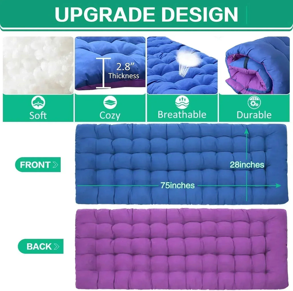 2-Pack Camping Cots with Mattress Comfortable Folding Bed Heavy Duty Baby Cot wourant