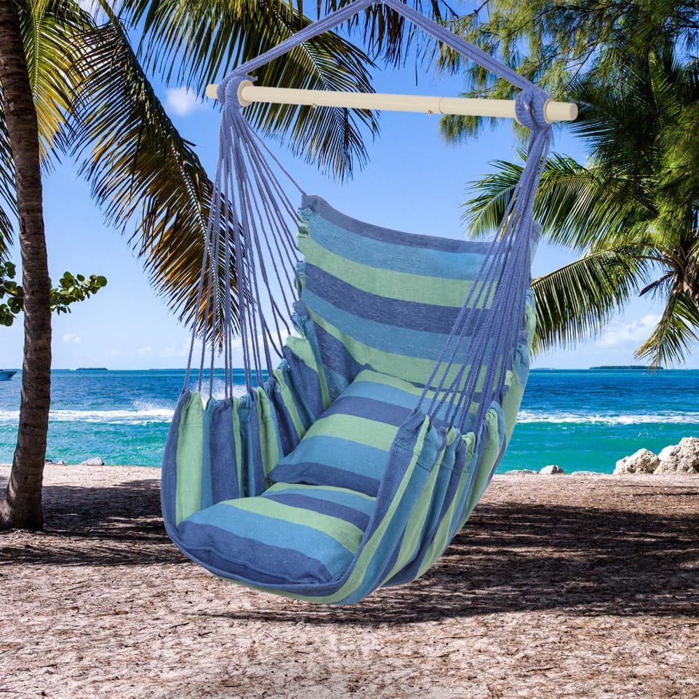 ONCLOUD Hammock Chair Hanging Rope Swing Load Capacity Macrame Hammock Swing Seat wourant