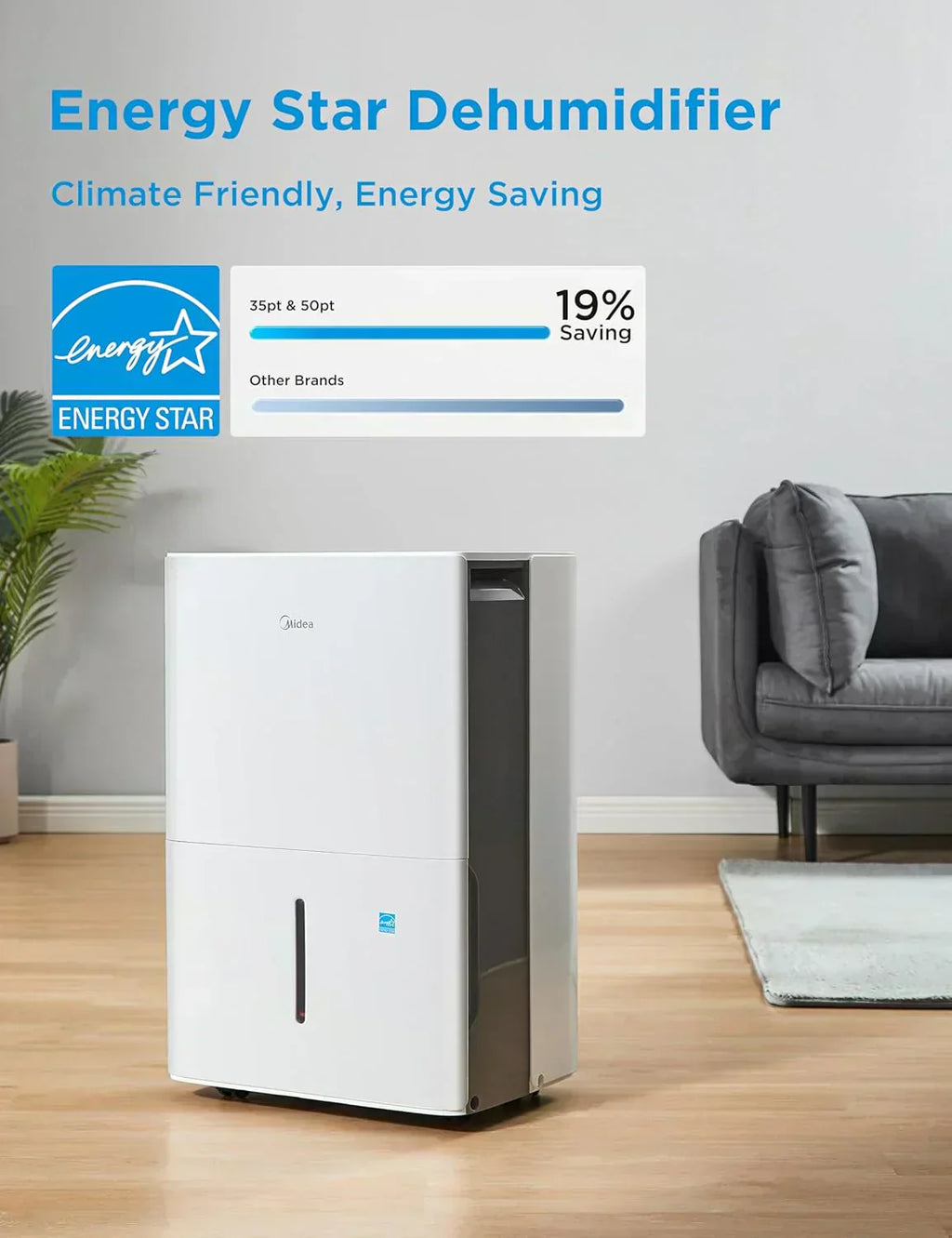 4,500 Sq. Ft.Dehumidifier for Basement Energy Star Certified With Reusable Air Filter 50 Pint wourant