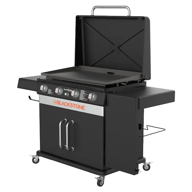 Blackstone 36" Culinary Cabinet Griddle with Side Table 4-Burner Liquid Propane Flat Top Grill wourant