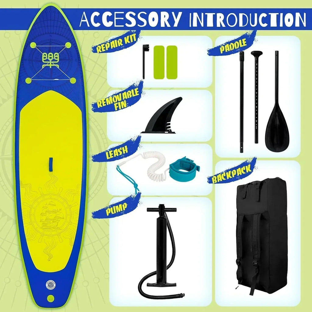 FunWater Inflatable Stand Up Paddle Board Premium SUP Paddle Accessories EVA Deck wourant