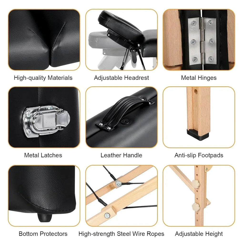 Yaheetech Massage Table Portable Lash Beds Spa Bed Massage Couch Foldable Spa Tables wourant