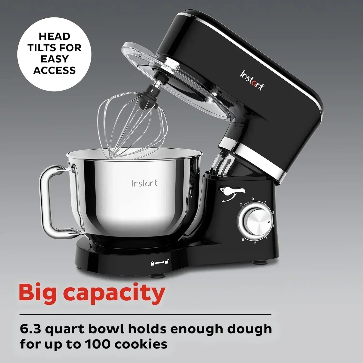 Instant Pot 6-Speed 6.3-Qt Stand Mixer with Stainless Steel Bowl wourant