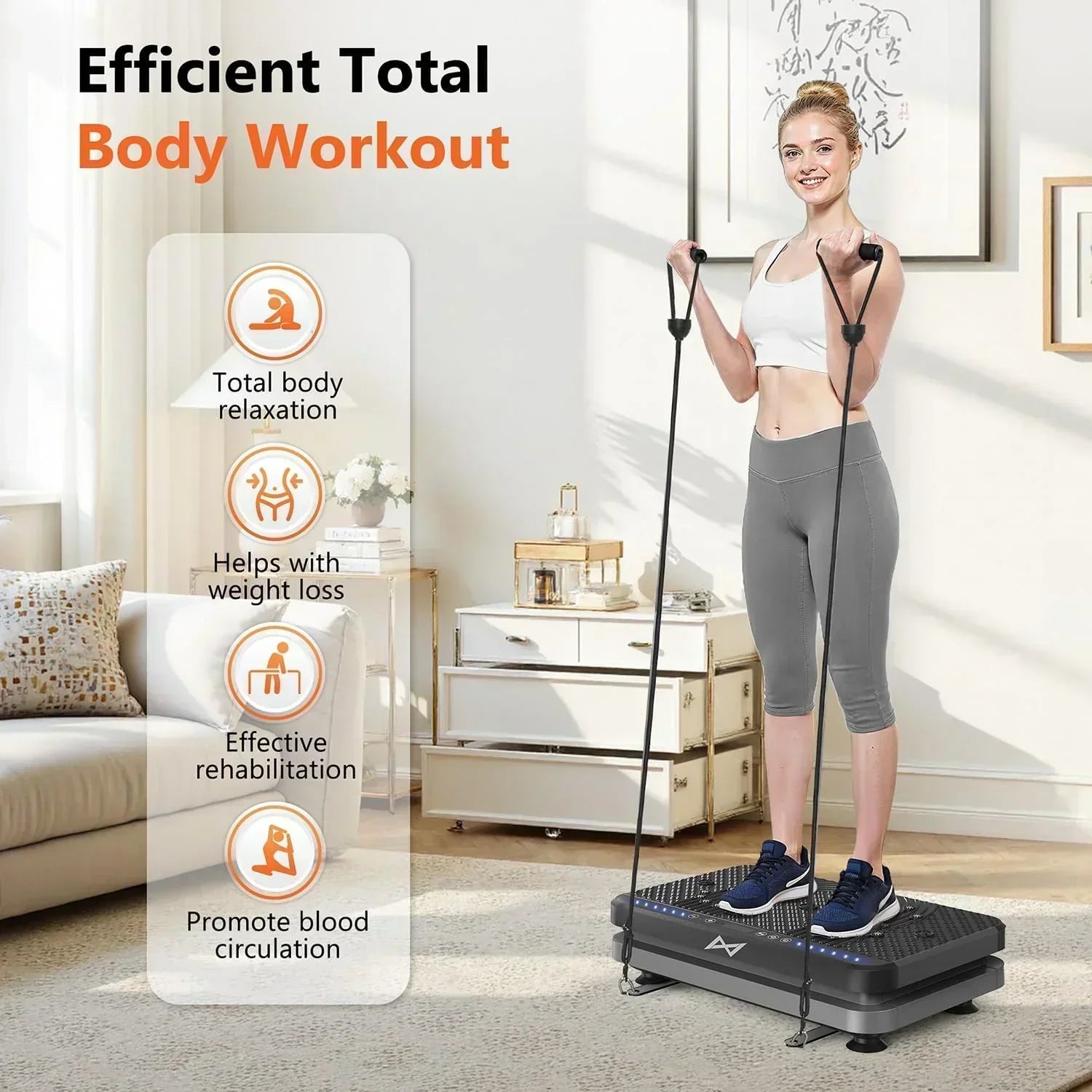 AXV Vibration Plate Fitness Platform Trainer Suitable for men and women to lose weight wourant