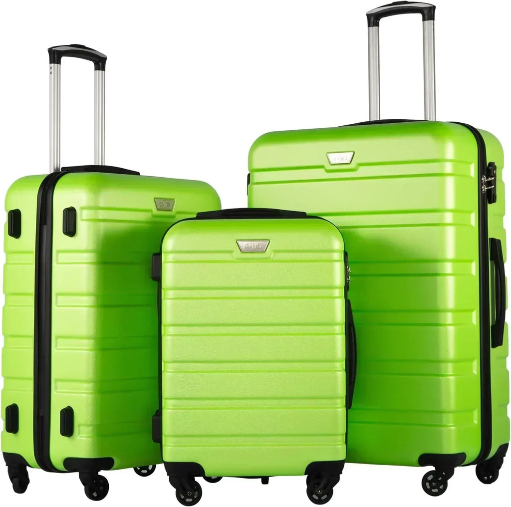 Coolife Luggage 3 Piece Set Suitcase Spinner Hardshell Lightweight TSA Lock wourant