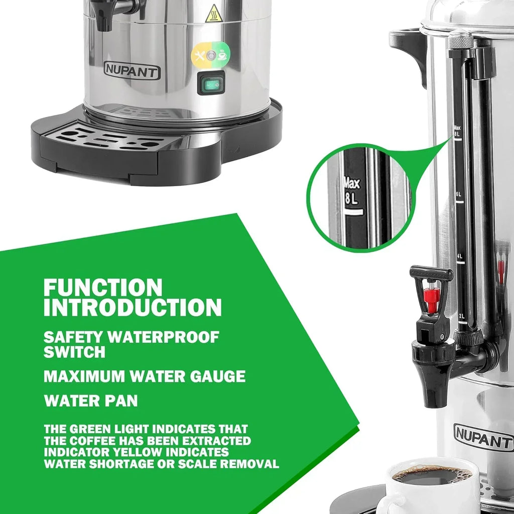 Commercial coffee maker 15 liters 304 stainless steel wourant
