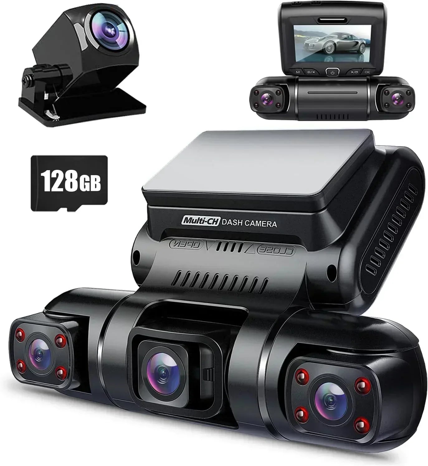 PRUVEEO 360-degree view car dash cam built-in GPS WiFi recording parking mode monitor wourant