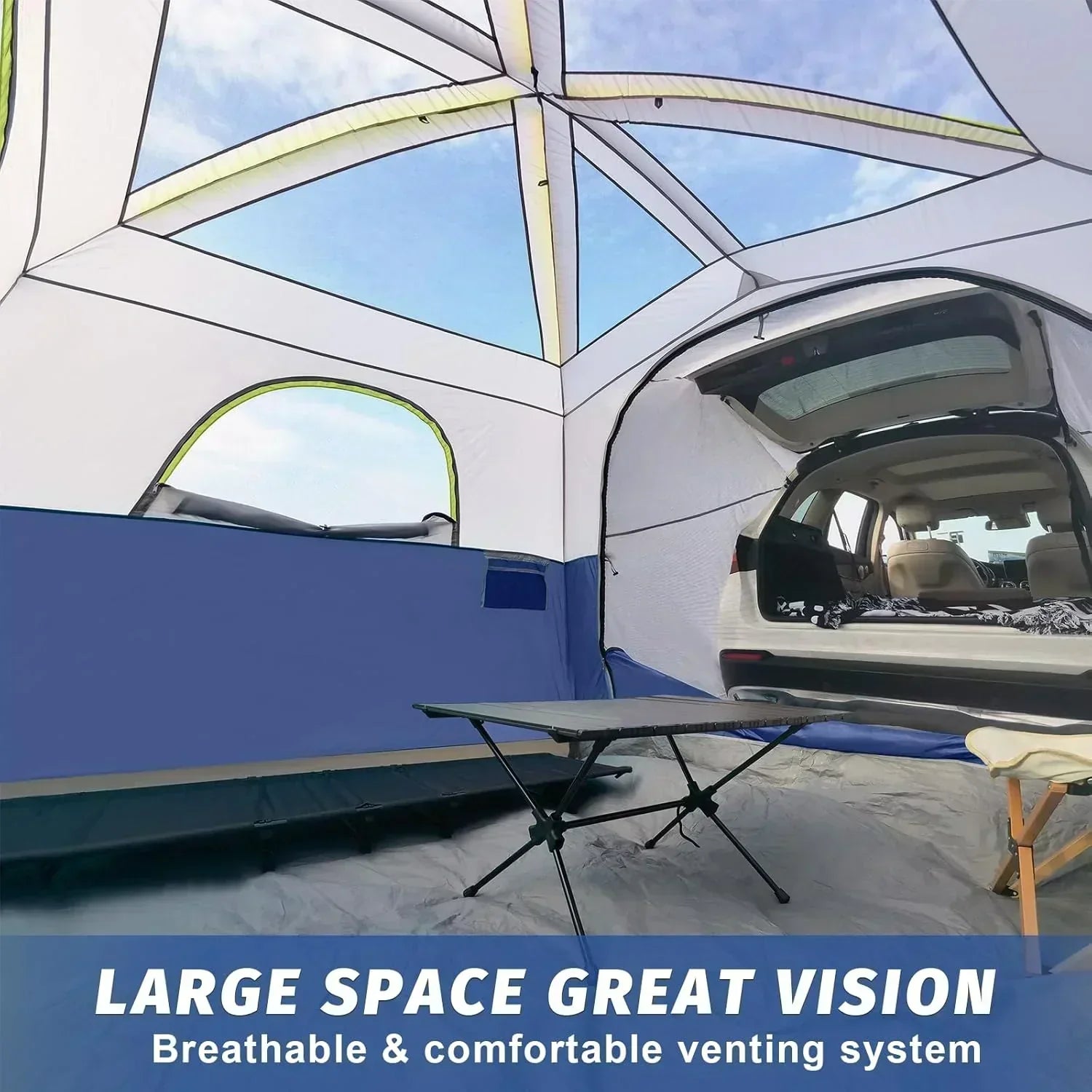 SUV Tent for Camping 6-Person SUV Tailgate Tent - Easy Set Up with Rainfly wourant