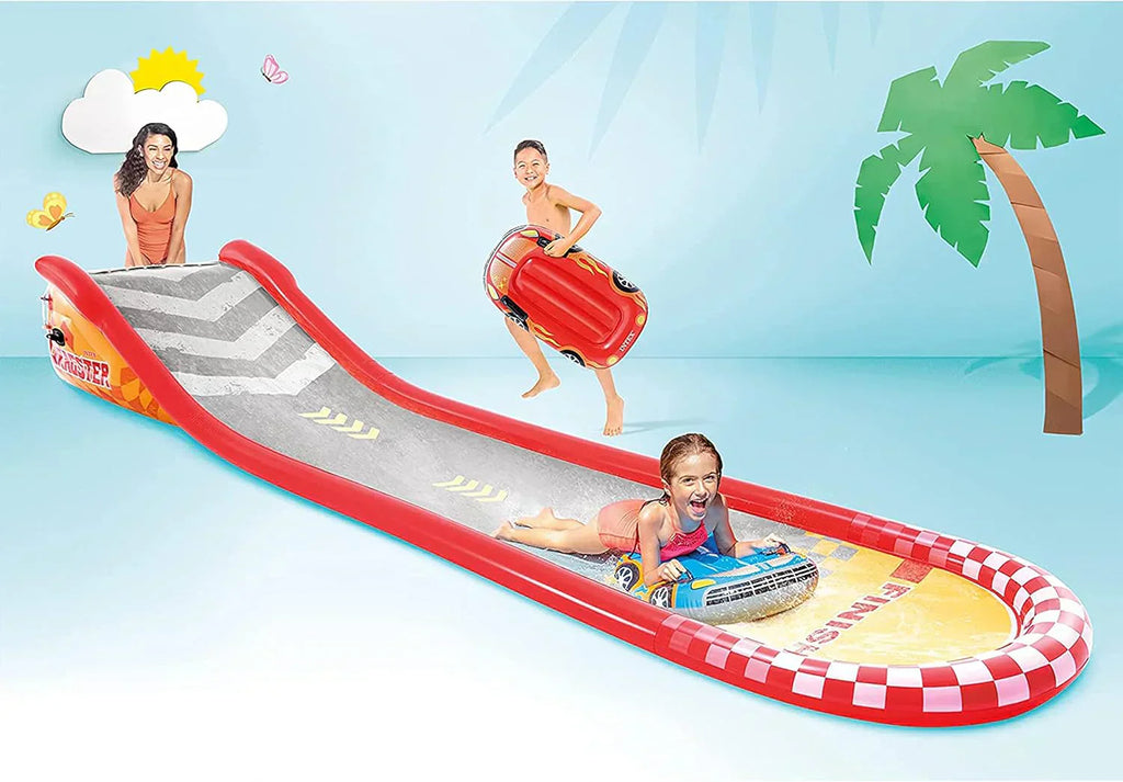 Intex 96" x 78" x 28" Inflatable Jungle Adventure Play Center Spray Kiddie Pool Water Slide wourant